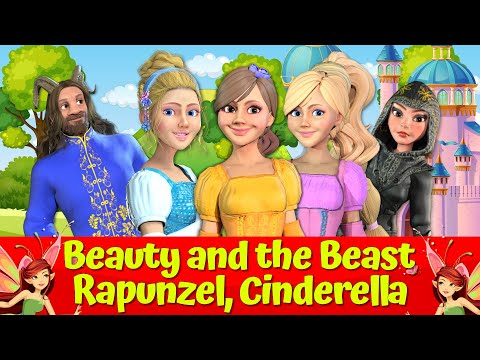 Beauty And The Beast 🔴👑 I Rapunzel 🔴🧙‍♀️ I Cinderella 👸🏼🔴I Animated English Fairytale