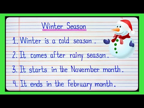 10 Lines On Winter Season in English | Essay On Winter Season | Winter Season Essay in English