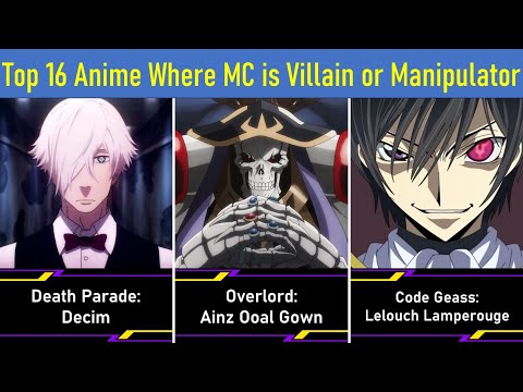 Top 16 Anime Where MC is Villain or Manipulator | Manipulative Protagonist or Antagonist