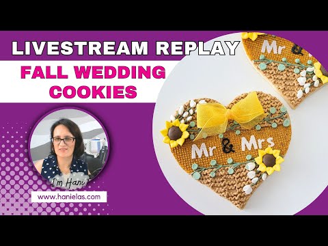 Fall Wedding Cookies - Live Cookie Decorating |Episode 226|