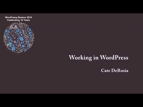 Working in WordPress