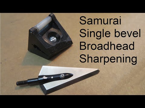 Samurai single bevel broadhead sharpening