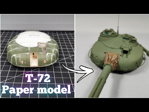 #11 T-72 paper model (part 11) Angraf model kartonowy