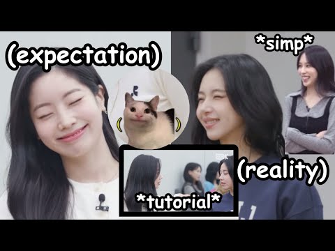 twice dahyun meme smile tutorial made chaeyoung end up like this, ft. michaeng sweet moment