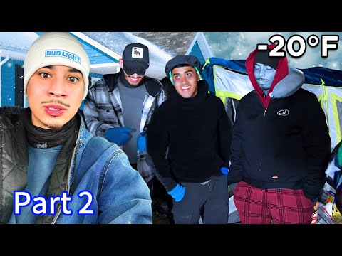 LAST TO LEAVE THE TENT IN FREEZING COLD TEMPERATURE, WINS $2000!!! Pt.2