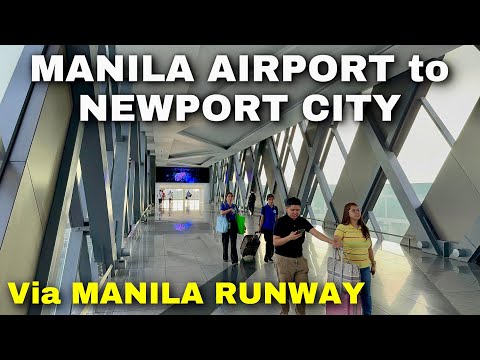 Manila Airport - NAIA Terminal 3 to Newport World Resorts via MANILA RUNWAY | Walk Tour Philippines