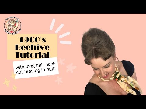 1960's Beehive/Bouffant Tutorial - with long hair hack!