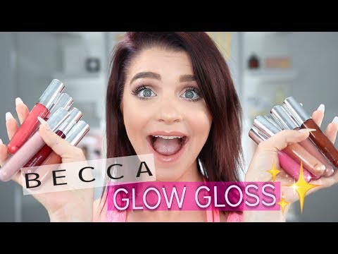 BECCA GLOW GLOSSES LIP SWATCHES & REVIEW | MAKEUPMOLLY