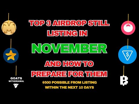 TOP 3 AIRDROP still LISTING in NOVEMBER