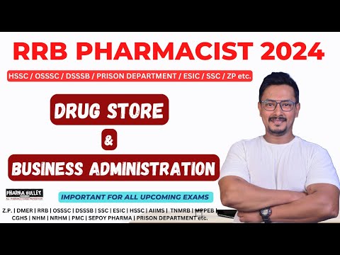 RRB PHARMACIST EXAM PREPARATION 2024 / DRUG STORE & BUSINESS ADMINISTRATION MCQS