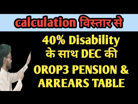 December Orop3 40% disability  Pension and Arrears Table with Family Pension  #orop3latestnewstoday