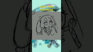 timelapse for steel miku! #projectvoltage #hatsunemiku #steelmiku #shorts #cuteart #kawaiiart #fyp