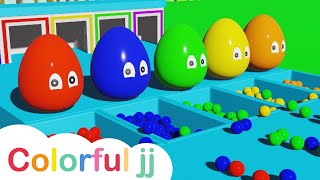 Learning colors colorful eggs on a farm | color egg videos for toddlers | Learning Colors and Number