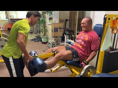 【武者修行】オッスジムで加藤さんに脚トレを教わりました💪