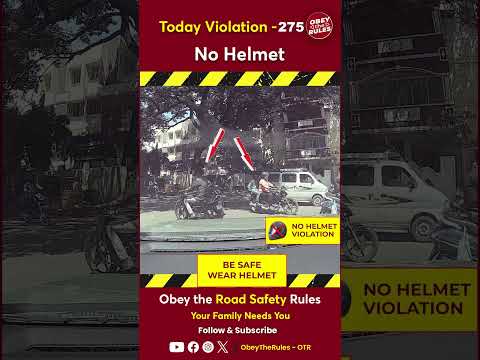 TODAY VIOILATION-275 A helmet is key to ride protection #otr #chennaitrafficpolice #obeytherules