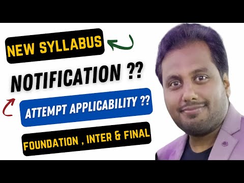 |Notification & Attempt Applicability in New ICAI Course| When Notification For CA Course| Hindi|