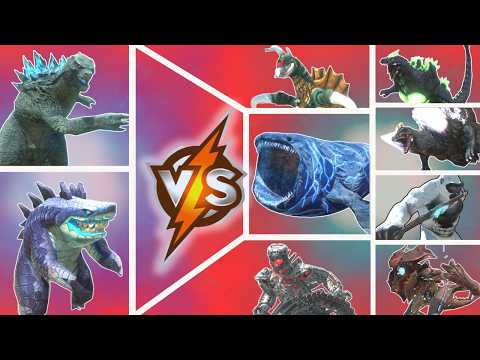 Sharkjira x Godzilla 2014 vs Bloop for rescue Godzilla Heisei in ARBS