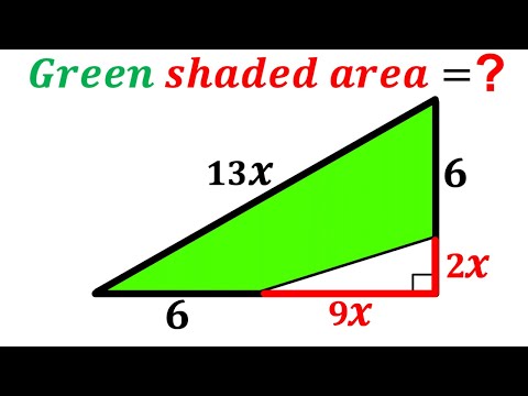 Can you find area of the Green shaded region? | (Triangle) | #math #maths | #geometry