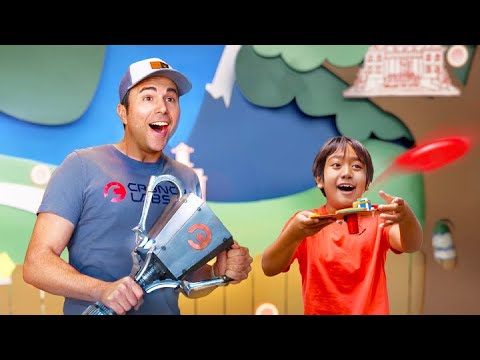 Mark Rober vs. Ryan Frisbee Challenge - CrunchLabs Cup