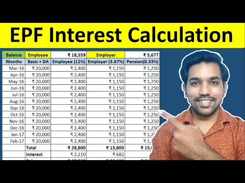 EPF Interest Calculation & Interest Rate | Employee Provident Fund Excel Calculator (Hindi)