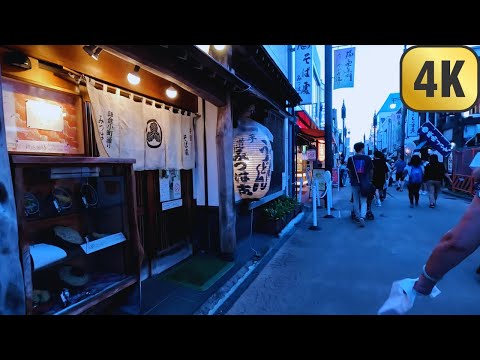 [4K] Kamakura, Japan Komachi street walking tour at Dusk