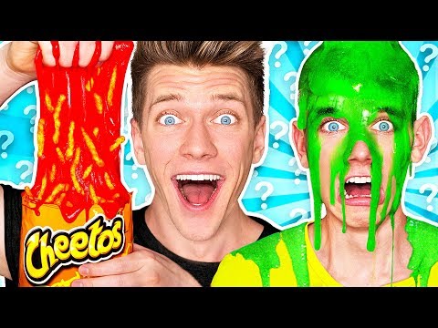 Mystery Wheel of Slime Challenge! *HOT CHEETOS SLIME* Learn How To Make DIY Switch Up Oobleck Food