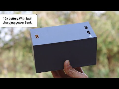 How to make 12v lithium battery With fast mobile charging power Bank