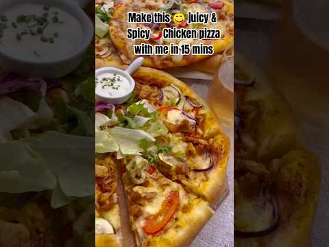 || Juicy😋 & Spicy🌶 Chicken Pizza Recipe || #shorts #viral #pizza #recipe #youtubeshorts