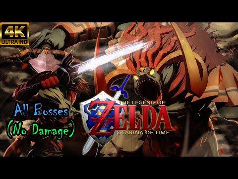 The Legend of Zelda: Ocarina of Time - All Bosses (No Damage) (N64 Version w/3DS Textures)