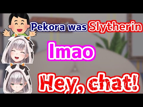 Noel laughed at the fact Pekora was Slytherin  Then blamed it on the chat [Hololive/Shirogane Noel]