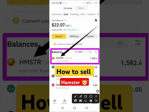 How to sell Hamster , Hamster Kombat withdraw process , hamster airdrop sell  #aqibntv