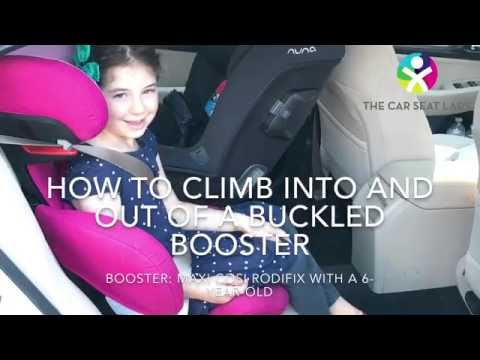 Tip: How to climb into and out of a buckled booster - The Car Seat Lady