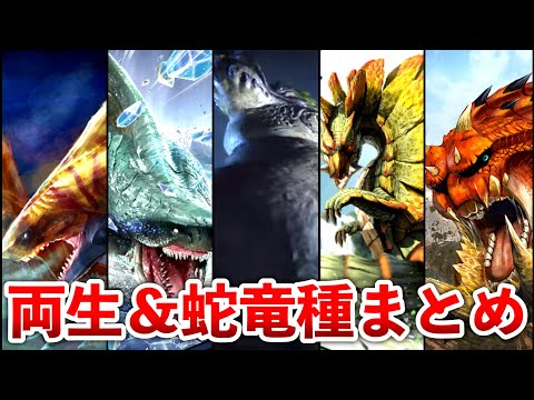 【歴代モンハン】両生種＆蛇竜種モンスターまとめ