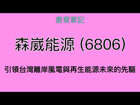 森崴能源 (6806) 產業筆記｜阿慶 A Ching