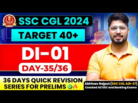 🔥Data Interpretation By Abhinav Rajput❤️ समापन 1.0😎36 Days Revision Batch For SSC CGL 2024😎Day-35/36