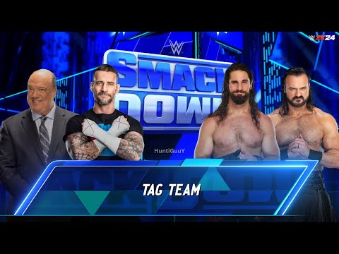 Paul Heyman & CM Punk vs Seth Rollins & Drew McIntyre WWE Smackdown Tag Team - FULL MATCH