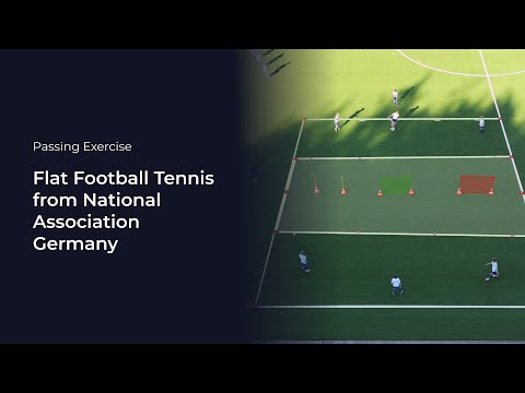 Flat Football Tennis from National Association Germany | Soccer Coaching Drill