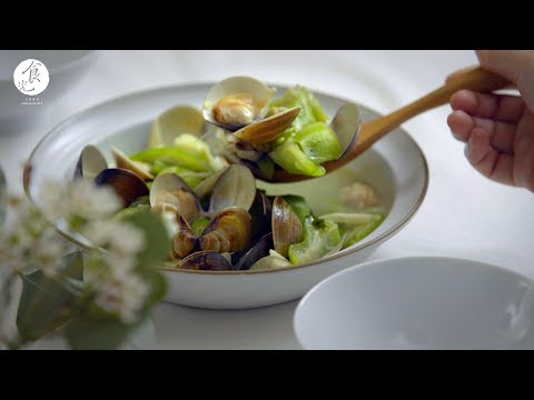 【芒種】絲瓜蛤蜊｜Fried Loofah with Clam｜食譜｜4K【Cooking ASMR】