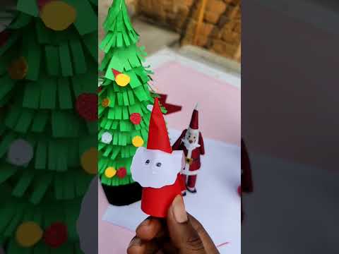 happy Christmas💥🎄 Cutie Santa Claus with paper 💯#diy🎅#christmas👍💯🎄