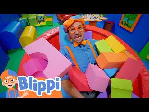 Blippi Visits the Funtastic Playground - Learn Shapes & Colours | Kids Cartoons | Party Playtime!