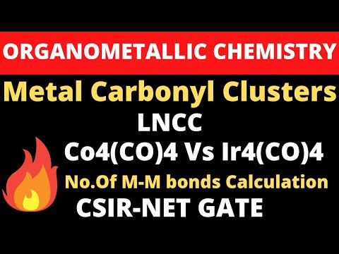 No.Of Metal Metal(M-M) Bonds Calculation | LNCC | Organometallic Chemistry | CSIR-NET GATE Chemistry