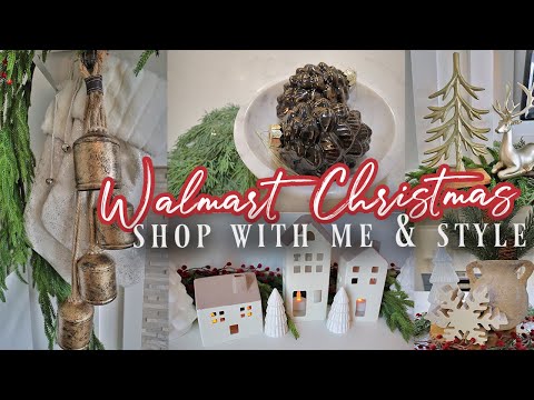 WALMART CHRISTMAS DECOR 2023 SHOP WITH ME and STYLING | CHRISTMAS DECORATING IDEAS