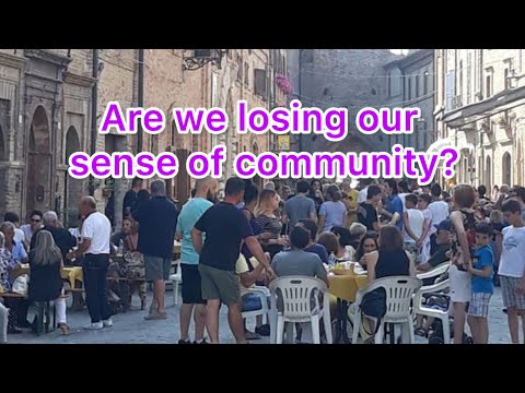 Are we losing our sense of community and belonging? More people staying to themselves.