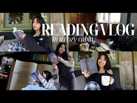 READING VLOG📚In a cozy cabin🪵 new fav books!📖 *spoiler free*