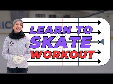 Learn To Skate Workout (On Ice) For Figure Skaters - 10 Laps of Skating Skills