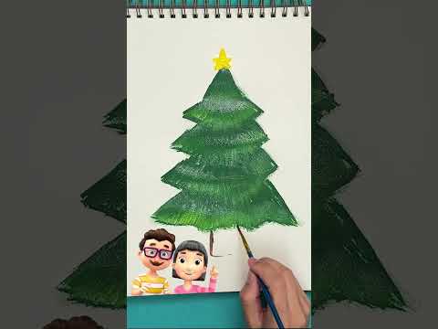 Let's Paint Our Own Christmas Tree!🎄 #LBB #Christmas #DIYShort