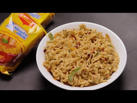 White Sauce Maggie Noodles || simple and easy white sauce maggie noodles at home.