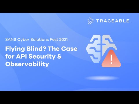 Flying Blind? The Case for API Security & Observability - SANS Cyber Solutions Fest 2021