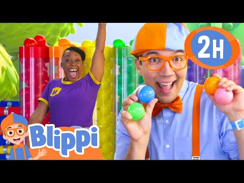 Blippi's Playdate: Ball Pit Color Game | Educational Kids Videos | Fun Compilations