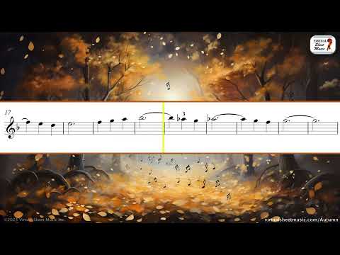 Autumn from The Four Seasons by Antonio Vivaldi - Adagio molto - Sheet Music Play-Along